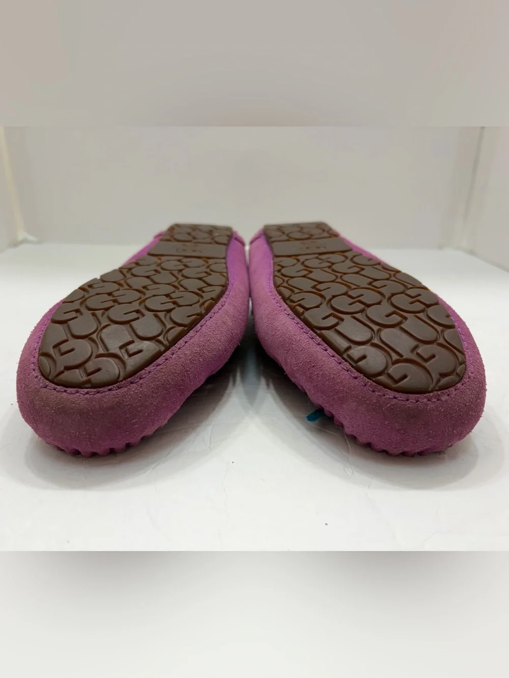 UGG Australia Kids Dakota Suede Slippers Moccasins Purple Teal Sz 13